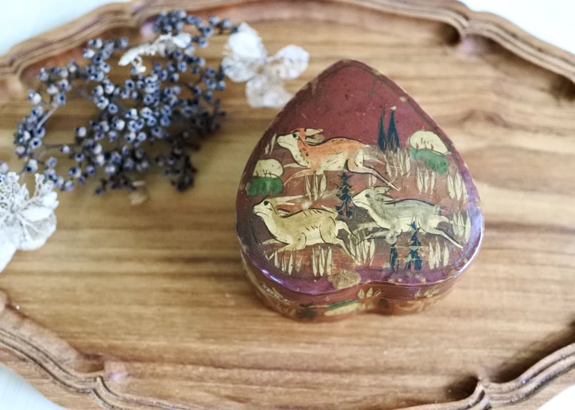 ペーパーマッシュボックス Paper mashe / Handmade in India |