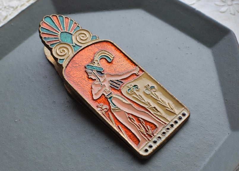 真鍮七宝焼 ペーパークリップ Enamel Paper Clip / Handmade in