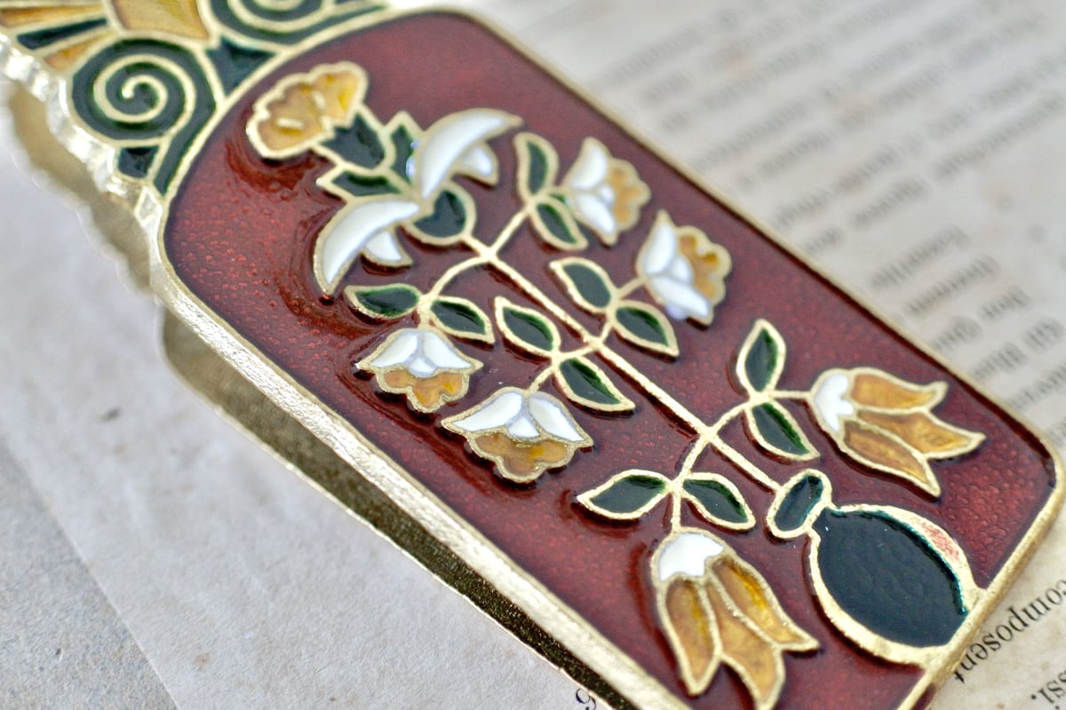 真鍮七宝焼 ペーパークリップ Enamel Paper Clip / Handmade in