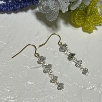 ハーキマーダイヤモンド4連ピアス