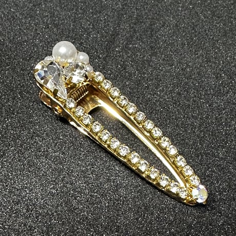 ビジューヘアクリップ クリア