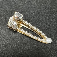 リボンビジューヘアクリップ