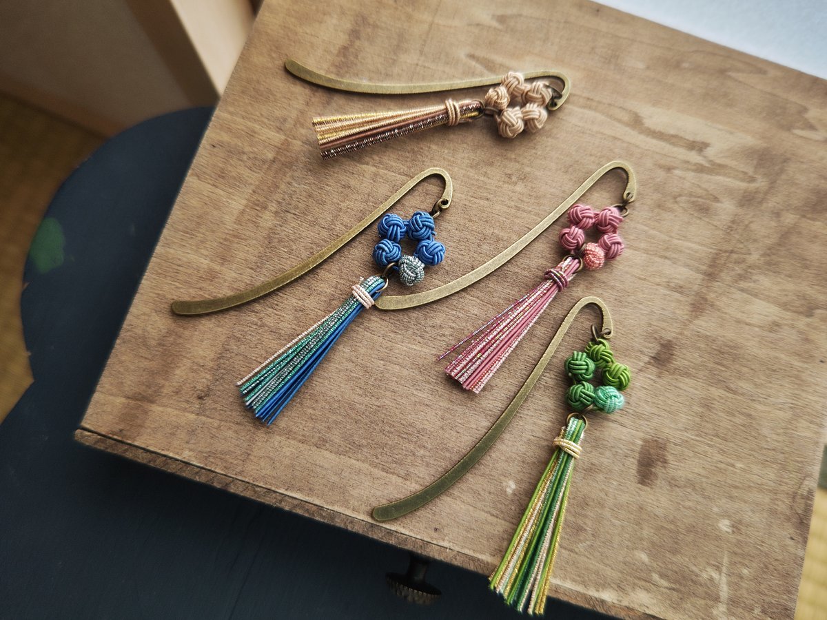 ご縁の花ブックマーカーアンティーク | 水引Ori-i's STORE