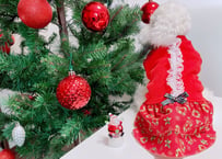 クリスマスリース柄ワンピース