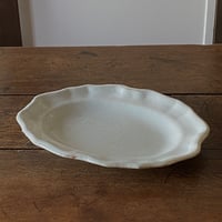 ムスティエ窯 花リムオーバル皿