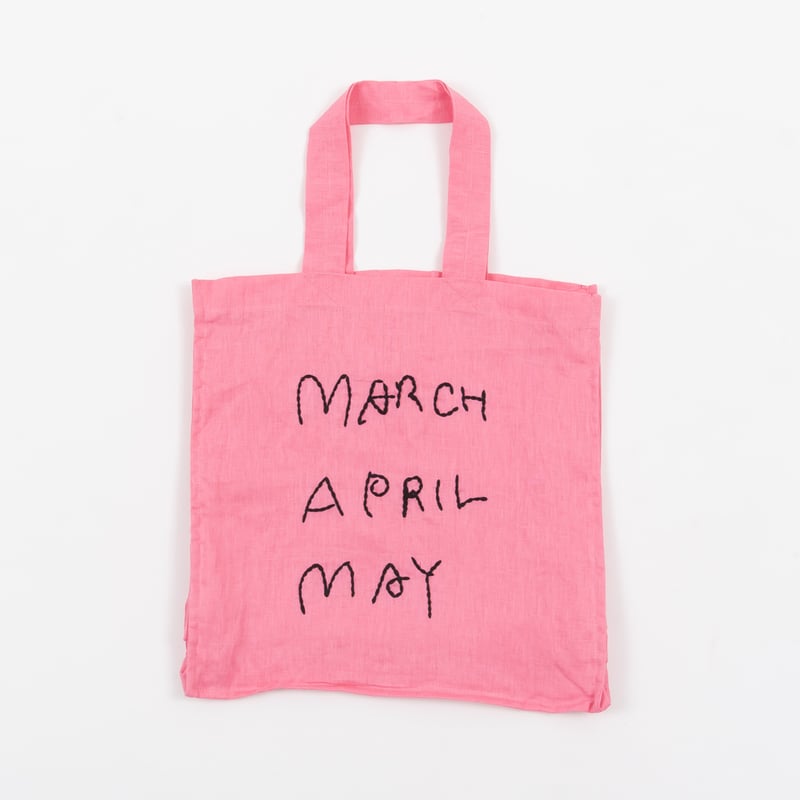 MarchAprilMay リネン　2WAYバッグ　黒色　マーチエイプリルメイ MarchAprilMay リネンのバッグ ショルダー 46×46×7.5 shiro