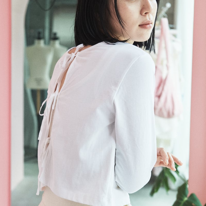 MarchAplilMay ショートトリプルリボントップス MarchAplilMay ショートトリプルリボントップス ショート丈