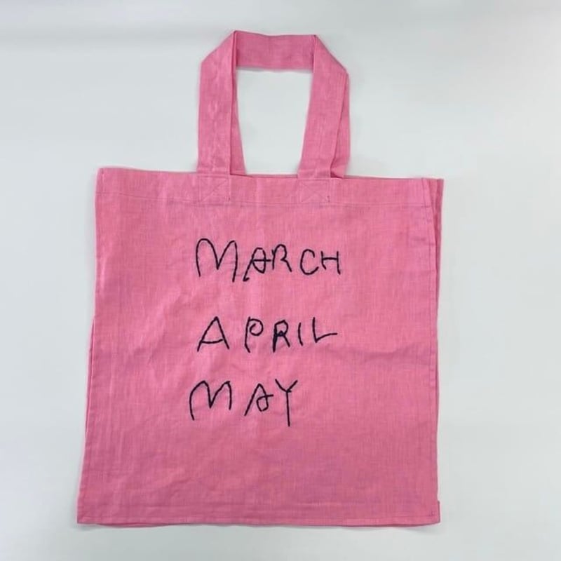 marchiaprilmayリネントートバッグピンクM新品