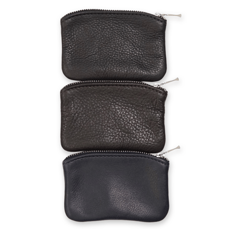 《Moonshine Leather》Leather Zipper Pouch / Brown