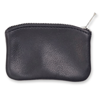 《Moonshine Leather》Leather Zipper Pouch / Navy