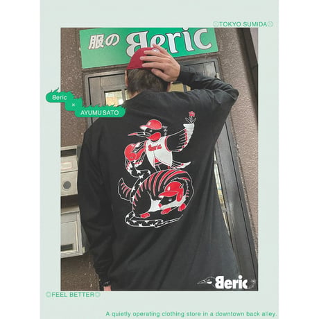 《Beric X ｻﾄｳｱﾕﾑ》BericBaseBall L/S Tee / Black