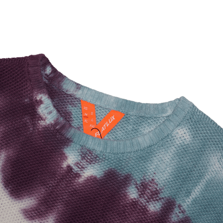 《FLATLUX》Moss Sweater "Tie-Dye" /Coral reef