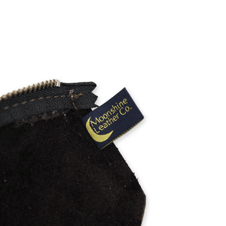 《Moonshine Leather》Leather Zipper Pouch / Black