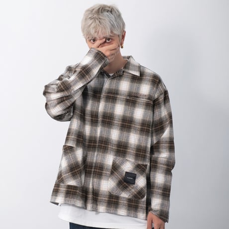 《FLATLUX》Grand Shirt Jacket /Navy