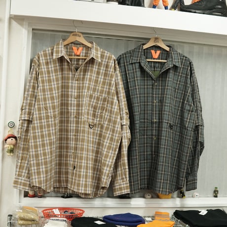 《FLATLUX》Grand Blue Shirt / grey plaid