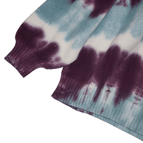 《FLATLUX》Moss Sweater "Tie-Dye" /Coral reef