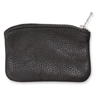 《Moonshine Leather》Leather Zipper Pouch / Black