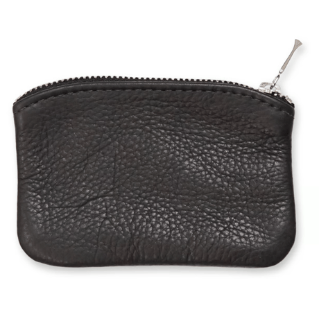 《Moonshine Leather》Leather Zipper Pouch / Black