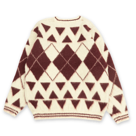 《RWCHE》Dante Mohair Sweater / Cream×Burgundy