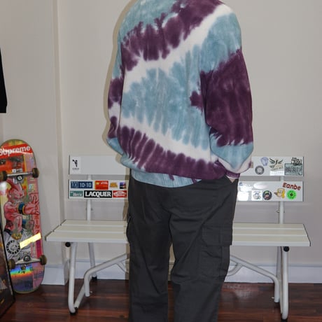 《FLATLUX》Moss Sweater "Tie-Dye" /Coral reef