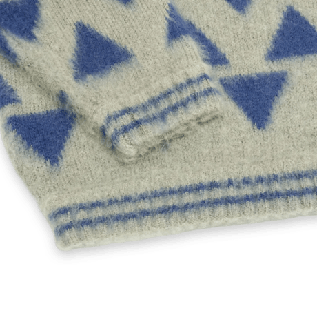 《RWCHE》Dante Mohair Sweater / Grey×Blue