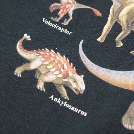 《Earth Sun Moon》Dinosaurs Tee / Black