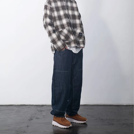 《FLATLUX》D.Knee Balloon Denim "slab" /Black