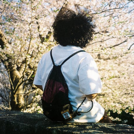 《TENBOX/10匣》Mesh Drawstring Backpack / Black