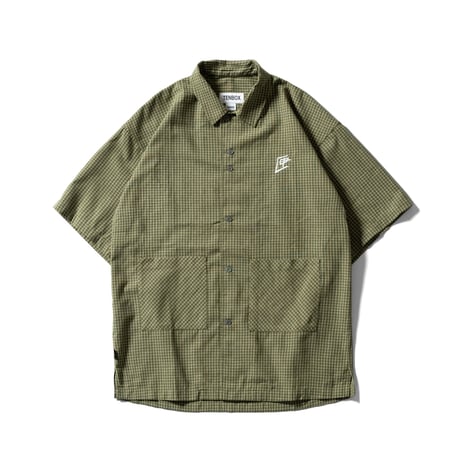 《TENBOX》Plaid Pattern S/S Shirt /Green Check
