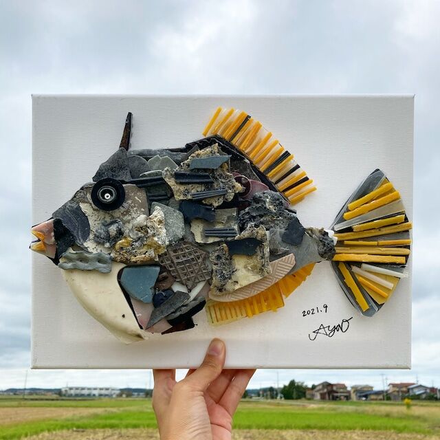 GOMI KAWAHAGI-ゴミカワハギ- | 海ゴミアートあやお STORE