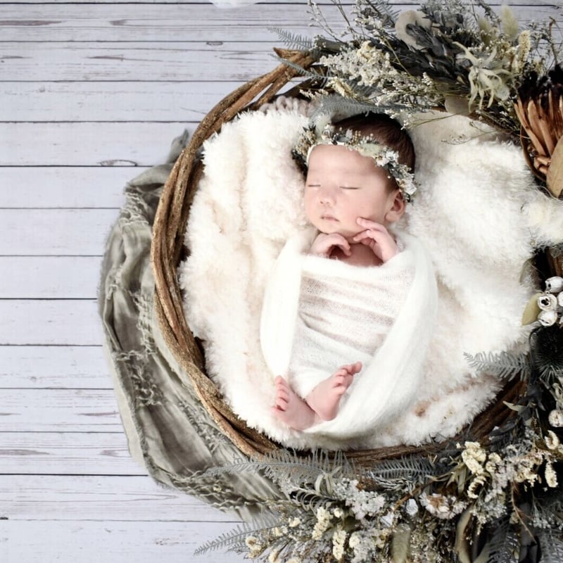 ニューボーンフォト　双子ちゃん　かご　蔓かご　天然蔓　新生児　フォトスタジオ ニューボーンフォト かご 蔓かご 天然蔓 双子ちゃん用
