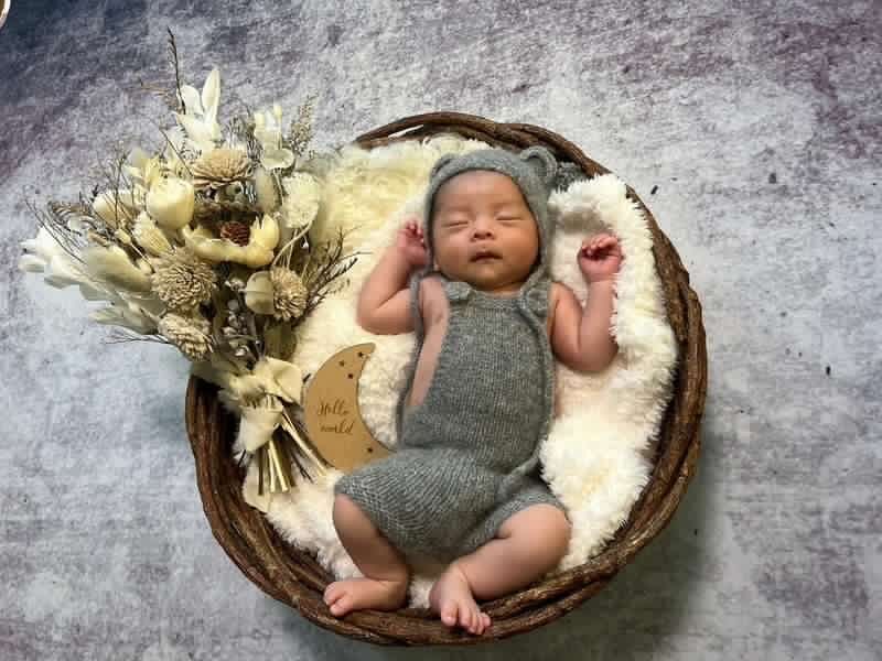 ぱぱっとお手軽】 ⑤smoky grayニューボーンフォトレンタルset | Le