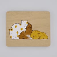 木製パズル　猫の昼下がり