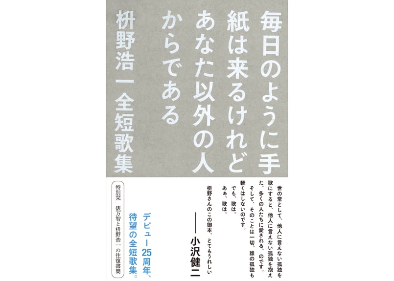 毎日のように手紙は来るけれどあなた以外の人からである 枡野浩一全