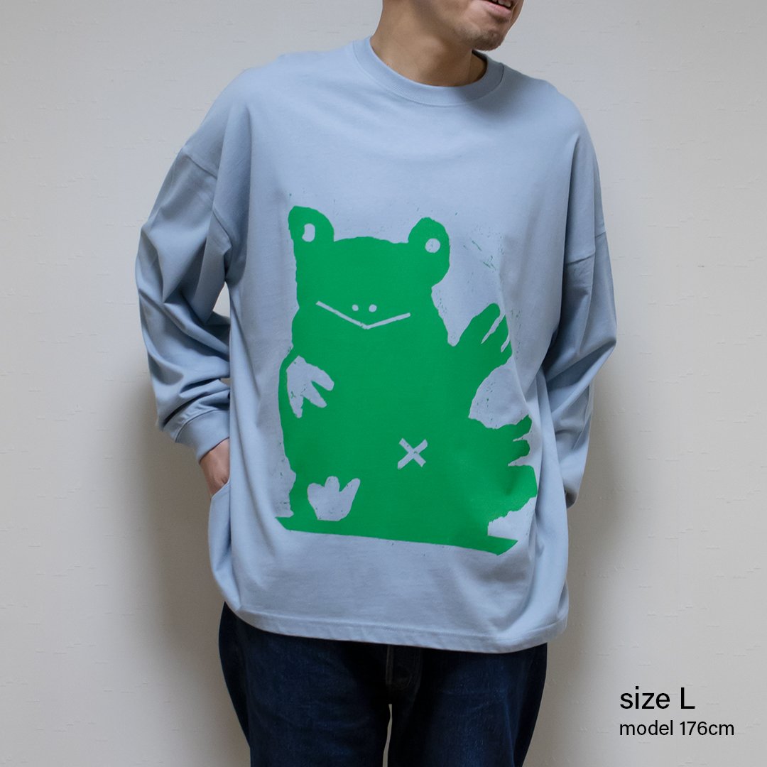 ミロヒロミ Parallel ロングTシャツ Kaerun（カエルン）／BlueGreen |