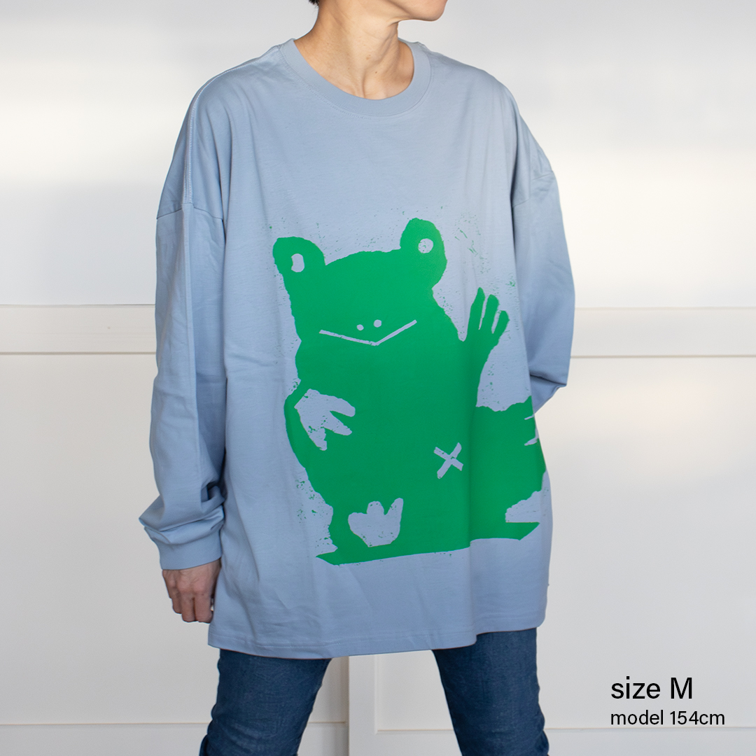 ミロヒロミ Parallel ロングTシャツ Kaerun（カエルン）／BlueGreen |