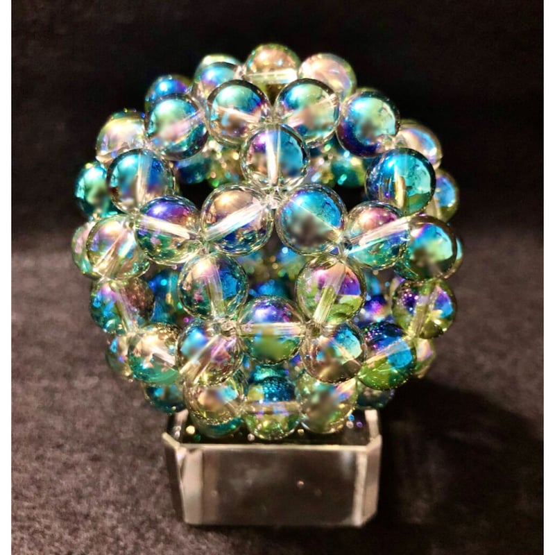神聖幾何学フラーレン グリーンアクアオーラ10mm | Brilliant