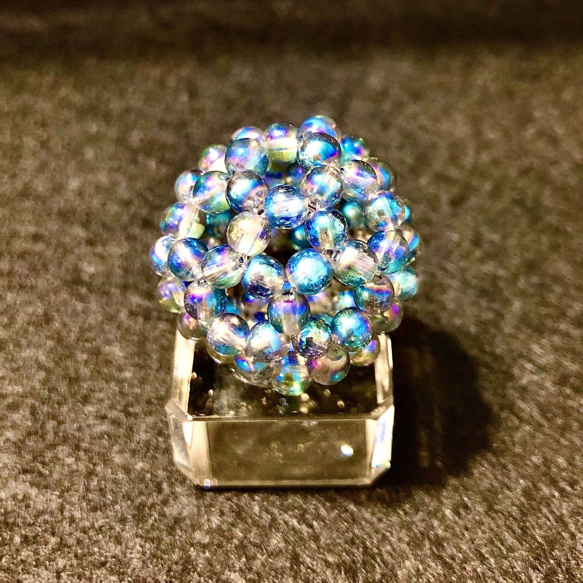 アクアオーラ×オーロラクォーツ神聖幾何学フラーレン 神聖幾何学フラーレン アクアオーラクォーツ6mm | Sei Tiam