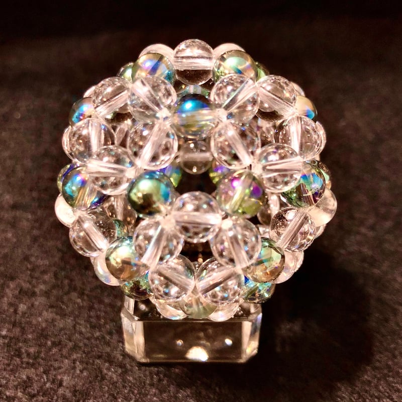 神聖幾何学フラーレン 5A水晶6mm×グリーンアクアオーラ6mm | Brilliant