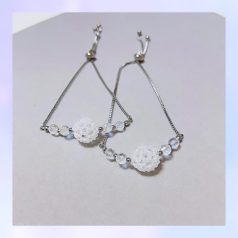 フラーレン　ブレスレット　s 神聖幾何学フラーレン2ミリ玉水晶シルバーブレスレット | Brilliant