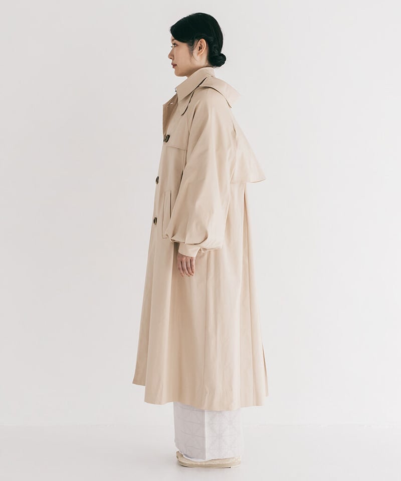 RATA 大人ベージュの優秀コート EMON Coat 衣紋コート (ライトベージュ) | ni yori
