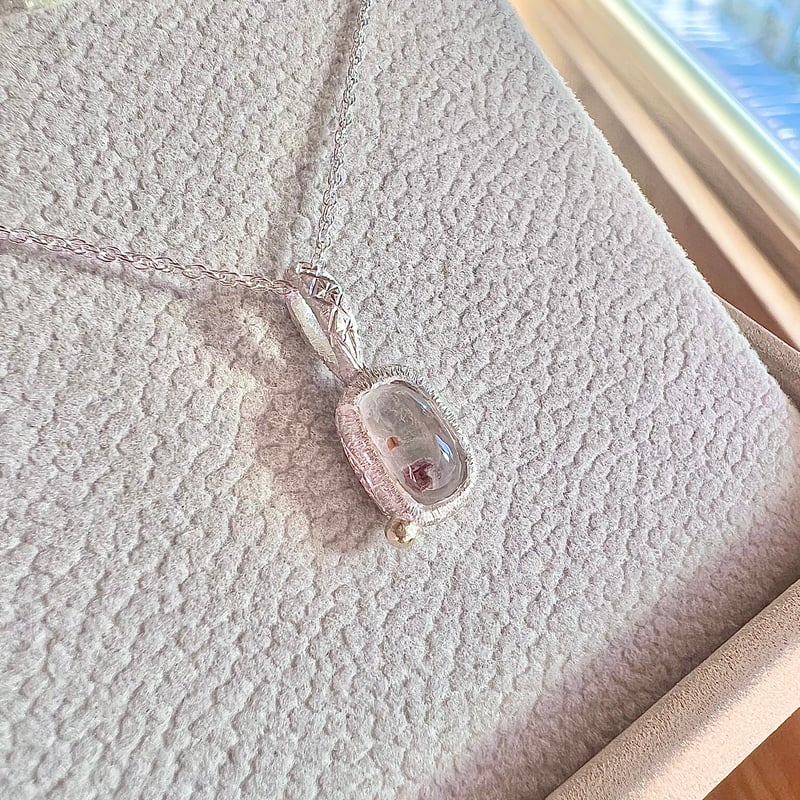ガーネットインクォーツ×silver×k10yg ネックレス | 麗日 ガーネットインクォーツ×silver×k10yg ネックレス | 麗日