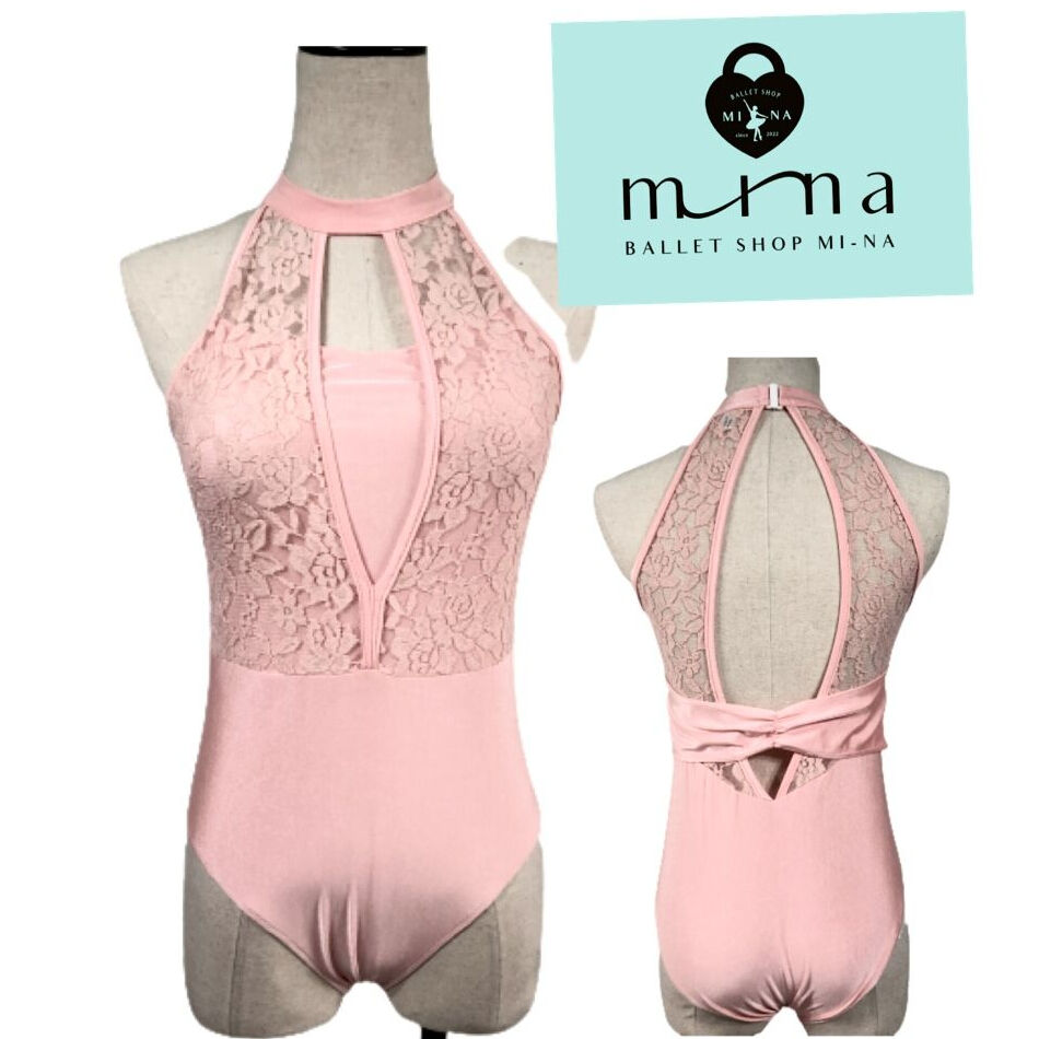 MI-NA》レース ホルターネックレオタード ガールズ/女性