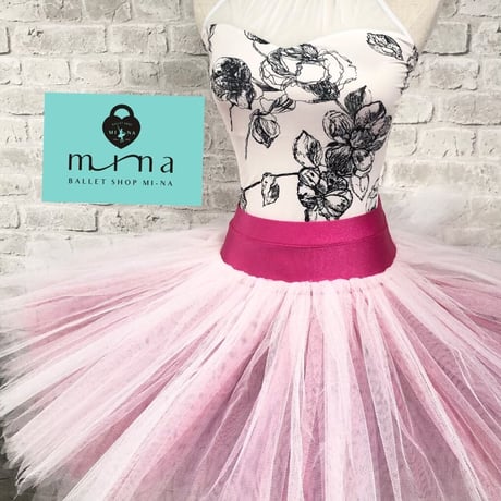 《MI-NA》ハイネックホワイト 花柄レオタードガールズ/女性(AL1028WH)