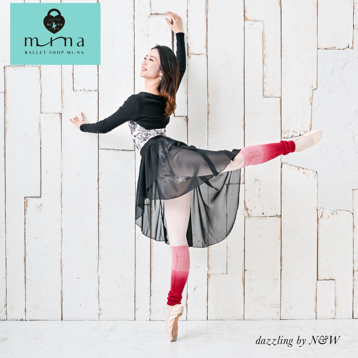 MI-NA》グラデーション レッグウォーマー ガールズ/女性(RW1000PK/GR/GY