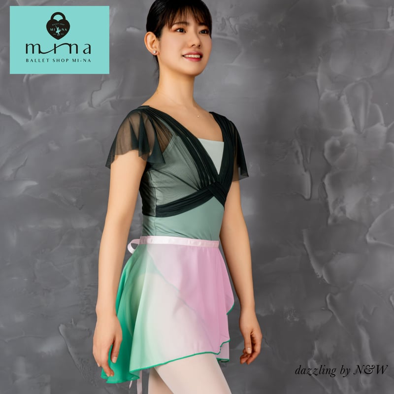 Midnight6 ミドナイ ベアー コンプリートセット MI-NA》シフォン風メッシュ レオタード ガールズ/女性(AL1016GR/BL) | B