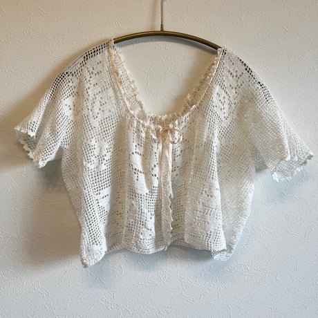 〈vintage〉crochet bolero with rudder lace