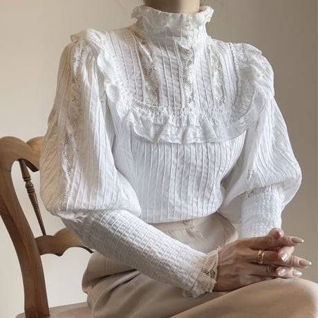 〈antique〉gigot sleeves Edwardian blouse