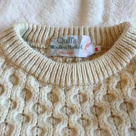 〈vintage〉made in Ireland/volume sleeve fisherman sweater