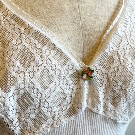 〈vintage〉made in Germany/petit rose patch camisole tops